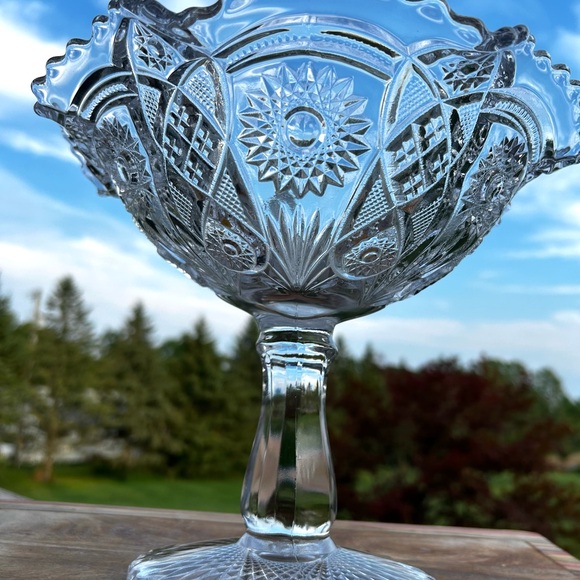 Vintage Imperial Glass Fashion Large Compote, - Picture 13 of 14